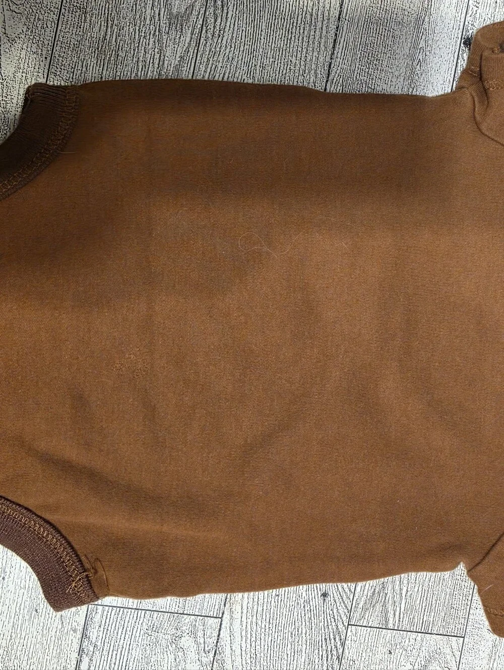 Star Wars Brown Chewbacca-Style Short Sleeve Baby One-Piece